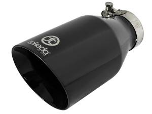 aFe Takeda 409 SS Clamp-On Exhaust Tip 2.5in. Inlet / 4.5in. Outlet / 9in. L - Black 49T25454-B09