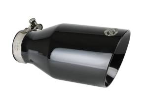 aFe - aFe MACH Force-Xp 409 SS Clamp-On Exhaust Tip 2.5in. Inlet / 4.5in. Outlet / 9in. L - Black 49T25454-B091 - Image 1