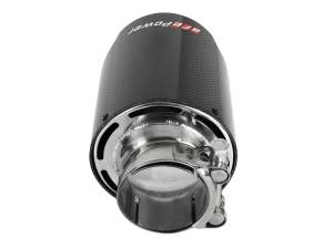 aFe - aFe MACH Force-Xp 304 SS Clamp-On Exhaust Tip 2.5in. Inlet / 4.5in. Outlet / 7in. L - Carbon Fiber 49T25454-C07 - Image 4
