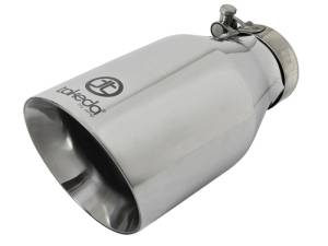 aFe Takeda 304 Stainless Steel Clamp-On Exhaust Tip 2.5in. Inlet / 4.5in. Outlet / 9in. L - Polished 49T25454-P09