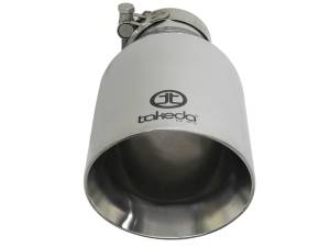 aFe - aFe Takeda 304 Stainless Steel Clamp-On Exhaust Tip 2.5in. Inlet / 4.5in. Outlet / 9in. L - Polished 49T25454-P09 - Image 3