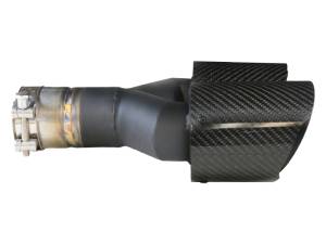 aFe - aFe Takeda 2.5in 304 Stainless Steel Clamp-on Exhaust Tip Passenger Side 2.5in Inlet 4inDual-Carbon 49T25480-C121 - Image 2