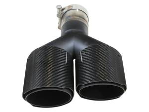 aFe - aFe Takeda 2.5in 304 Stainless Steel Clamp-on Exhaust Tip Passenger Side 2.5in Inlet 4inDual-Carbon 49T25480-C121 - Image 3