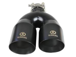 aFe - aFe Takeda 2.5in 304 Stainless Steel Clamp-on Exhaust Tip Passenger Side 2.5in Inlet 4inDual - Black 49T25484-B121 - Image 3