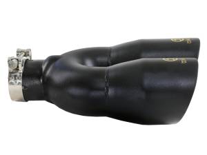 aFe - aFe Takeda 2.5in 304 Stainless Steel Clamp-on Exhaust Tip Driver Side 2.5in Inlet 4inDual-Black 49T25484-B122 - Image 2