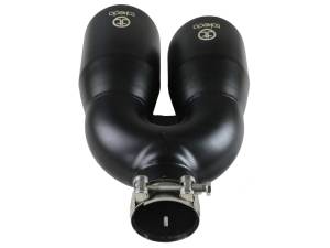 aFe - aFe Takeda 2.5in 304 Stainless Steel Clamp-on Exhaust Tip Driver Side 2.5in Inlet 4inDual-Black 49T25484-B122 - Image 4