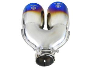 aFe - aFe Takeda 2.5in 304 Stainless Steel Clamp-on Exhaust Tip Passenger Side 2.5in Inlet 4inDual - Blue 49T25484-L121 - Image 4