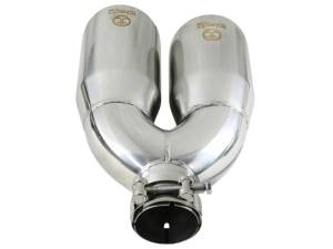 aFe - aFe Takeda 2.5in 304 Stainless Steel Clamp-on Exhaust Tip Drivers Side 2.5in Inlet 4inDual- Polished 49T25484-P122 - Image 4