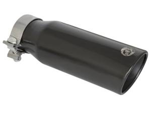 aFe - aFe MACH Force-Xp 409 Stainless Steel Clamp-on Exhaust Tip 3in Inlet 4in Outlet - Black 49T30404-B121 - Image 1