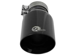 aFe - aFe MACH Force-Xp Univ 304 SS Double-Wall Clamp-On Exhaust Tip - Black - 3in Inlet - 4.5in Outlet 49T30454-B092 - Image 3