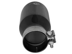aFe - aFe MACH Force-Xp Univ 304 SS Double-Wall Clamp-On Exhaust Tip - Black - 3in Inlet - 4.5in Outlet 49T30454-B092 - Image 4