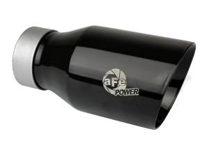 aFe - aFe MACH Force-Xp Universal Exhaust Tip 3 IN Inlet x 4-1/2 IN Outlet x 9 IN L- Black Tip 49T30454-B093 - Image 1