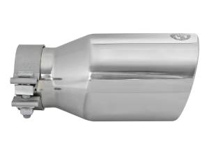 aFe - aFe MACH Force-Xp Univ 304 SS Double-Wall Clamp-On Exhaust Tip - Polished - 3in Inlet - 4.5in Outlet 49T30454-P092 - Image 2