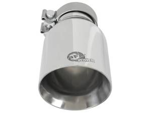 aFe - aFe MACH Force-Xp Univ 304 SS Double-Wall Clamp-On Exhaust Tip - Polished - 3in Inlet - 4.5in Outlet 49T30454-P092 - Image 3