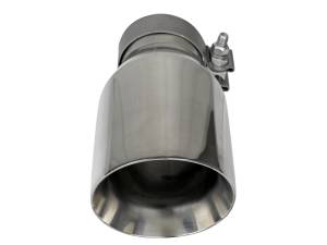 aFe - aFe MACH Force-Xp Univ 304 SS Double-Wall Clamp-On Exhaust Tip - Polished - 3in Inlet - 4.5in Outlet 49T30454-P093 - Image 3