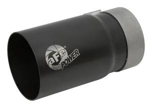 aFe - aFe MACH Force-Xp Universal Exhaust Tip 3-1/2 IN Inlet x 4 IN Outlet x 7 IN L Black Right Side Exit 49T35404-B07 - Image 1