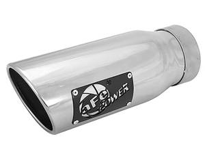 aFe MACH Force-Xp Universal Exhaust Tip 3-1/2Inlet x 4-1/2IN Outlet x 12IN L Polished Left Side Exit 49T35452-P12