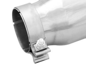aFe - aFe MACHForce-XP 304 Stainless Steel Polished Exhaust Tip 3.5in x 4.5in Out x 12in L Clamp-On 49T35456-P12 - Image 5