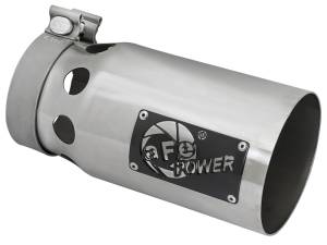 aFe Rebel XD Series Universal Exhaust Tip 4 IN Inlet x 5 IN Outlet x 10 IN L- Polished Tip 49T40501-P10