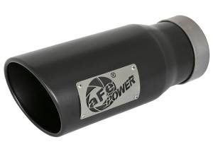 aFe MACH Force-Xp Universal Exhaust Tip 4 IN Inlet x 5 IN Outlet x 12 IN L- Black Tip 49T40502-B12