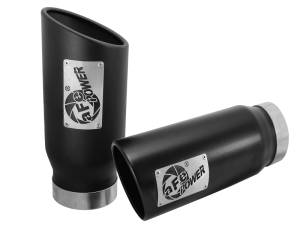 aFe MACH Force-Xp Universal Exhaust Tip 4 IN Inlet x 5 IN Outlet x 12 IN L- Black Tip 49T40506-B12