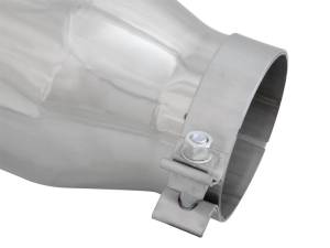 aFe - aFe MACH Force-XP 304 SS Right Side Single Wall Polished Exhaust Tip 4in Inlet x 6in Outlet x 12in L 49T40601-P12 - Image 5