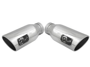 aFe - aFe MACH Force-XP 304 SS Single Wall Polished Exhaust Tip Pair 4in Inlet x 6in Outlet x 15in L 49T40606-P15 - Image 1