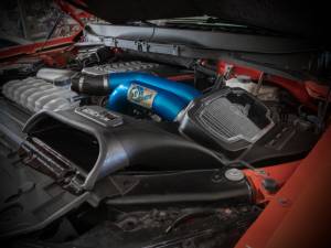 aFe - aFe 21-22 Ford F-150 Raptor V6-3.5L(tt) Momentum XP Cold Air Intake System Blue w/ Pro Dry S Filter 50-30072DL - Image 3