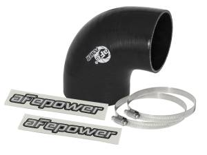 aFe Magnum FORCE Intake Coupling Kit (3-1/2 IN to 3 IN ID x 90 Deg.) Elbow Reducing Coupler - Black 59-00068