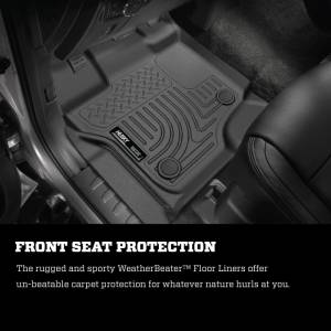 Husky Liners - Husky Liners 2024 Ford Ranger CC/SuperCrew Weatherbeater Front & 2nd Seat Floor Liners - Black 94171 - Image 3