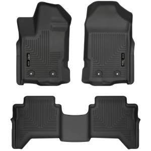 Husky Liners 2024 Toyota Tacoma CC/DC (No Hybrid) Weatherbeater Front & 2nd Seat Floor Liners - Blk 94271