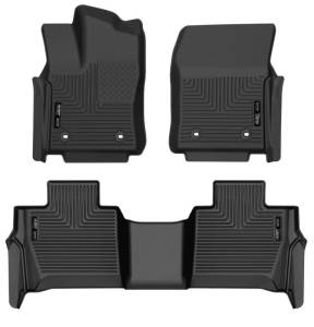 Husky Liners 23-24 Toyota Sequoia WeatherBeater Front & Second Row Floor Liners - Black 95281