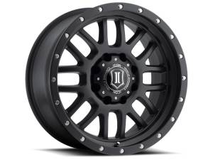 ICON Alpha 20x9 8x6.5 19mm Offset 5.75in BS 125.2mm Bore Satin Black Wheel 1220908057SB