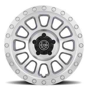 ICON - ICON Hulse 17 X 8.5 5 X 4.5 0mm Offset 4.75in BS Silver Machined 8017856547SM - Image 3