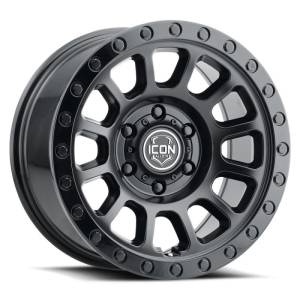 ICON - ICON Hulse 17 X 8.5 6 X 5.5 0mm Offset 4.75in BS Double Black 8017858347DB - Image 1