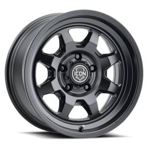 ICON - ICON Nuevo 17 X 8.5 5 X 5 6mm Offset 4.5in BS Satin Black 8117857345SB - Image 1