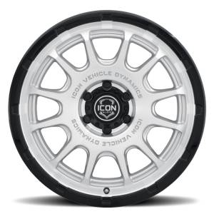 ICON - ICON Alloys Rancho 20x9 / 6x135 / 16mm / 5.625in BS Silver Machined w/ Gloss Black Lip Wheel 8420906356SMGB - Image 2