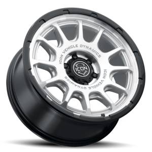 ICON - ICON Alloys Rancho 20x9 / 5x5 / -12mm / 4.5in BS Silver Machined w/ Gloss Black Lip Wheel 8420907345SMGB - Image 3