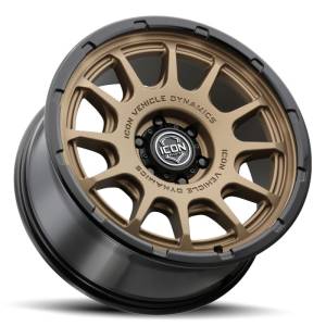 ICON - ICON Alloys Rancho 20x9 / 6x5.5 / 0mm / 5in BS Satin Bronze w/ Gloss Black Lip Wheel 8420908350SBGB - Image 3