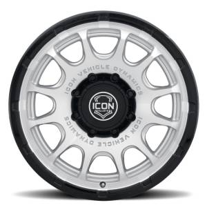 ICON - ICON Alloys Rancho 20x9 / 8x180 / 12mm / 5.5in BS Silver Machined w/ Gloss Black Lip Wheel 8420908955SMGB - Image 2