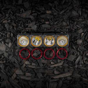 KC HiLites - KC HiLiTES FLEX ERA LED Light Bar Bezel Kit for 10in. Segments - Red 30579 - Image 4