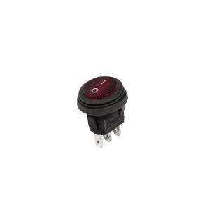 KC HiLites - KC HiLiTES Illuminated LED 10A Round Rocker Light Switch - Red 3113 - Image 1
