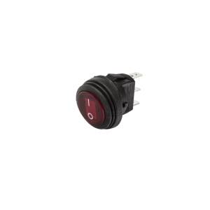 KC HiLites - KC HiLiTES Illuminated LED 10A Round Rocker Light Switch - Red 3113 - Image 3