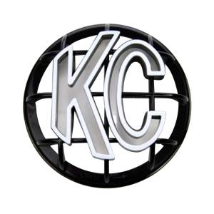 KC HiLites - KC HiLiTES 5in. Round ABS Stone Guard for Apollo Lights (Single) - Black w/White KC Logo 7217 - Image 2