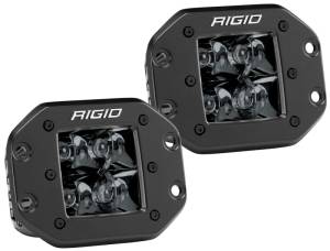 Rigid Industries D2 - Midnight Edition Flush Mount Spot Lights 212213BLK
